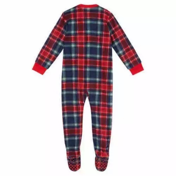 Eddie Bauer Plaid Infant Christmas One 1-piece Pajama 3 months / BRAND NEW - Picture 3 of 3